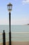 Streetlamp on pier at Worthing. Sussex. England