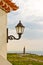 Streetlamp and a view of Cabo da Roca (Cape Roca)