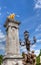 Streetlamps column golden winged horse Paris