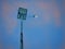 Streetlight and blue sky and cloud