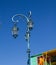 Streetlight with the colorful houses in Caminito.