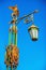 Streetlight with a gilded two-headed eagle in St. Petersburg