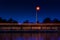 Streetlight and highway at night, in Kent Island, Maryland.