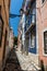 Streets in Alfama in Lisbon, Portugal