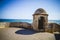 Streets and architecture along the Mediterranean coastal town in