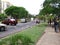 Streets blocked by anti-government protests in Puerto Ordaz city, Venezuela.