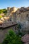 Streets and buildings of little medieval town of Sorano, Tuscany, Italy