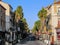 Streets and buildings of Perpignan Pyrenees-Orientales, France