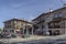 Streets and buildings of the town of La Alberca in Salamanca