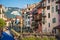 Streets, canal and Thiou river in Annecy, France