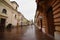 Streets and church in Kosice city