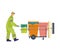 Streets Cleaning Flat Illustration