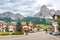 In the streets of Corvara town - Dolomites of Italy