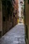 Streets of the El Born neighbohood in Barcelona in summer