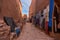 Streets in The fortified town of Ait ben Haddou near Ouarzazate on the edge of the sahara desert in Morocco. Atlas