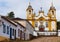 Streets of the historical town Tiradentes Brazil