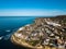 Streets and houses of San Diego Pacific beach aerial