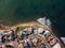 Streets and houses of San Diego Pacific beach aerial