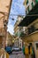 In the streets of Kerkira, the capital of Corfu