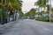 Streets in Miami Beach desolate empty due to Coronavirus Covid 19 closures quarantine