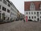 The streets of old Europe - pavement of cobblestones, houses with attic, peace and order.