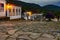 Streets of the old and historic city of Tiradentes with their houses in colonial architecture