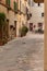 The streets of the old Italian city of Pienza, Tuscany