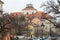 The streets of old Prague. In the background Czech Museum of Music.