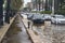 Streets, promenades and beach flooded in the city of BenicÃ ssim after the rains and storms that flooded the town.