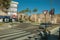 Streets with roundabout near the old Muslim fort of Merida