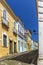 Streets and slopes and colorful colonial-style historic houses in the Pelourinho