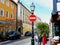 Streetscape of typical old European urban city with classic buildings