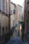 Streetscape in the village Orvieto in Italy in the summer.