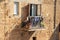 Streetscape in the village Orvieto in Italy in the summer.