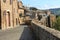 Streetscape in the village Orvieto in Italy in the summer.