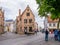 Streetscene in historic old town of Bruges, West Flanders, Belgium