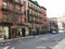 This is a streetview located on a studio lot simulating a historical town setting such as New York City where old movies