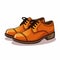 Streetwise Style Orange Leather Shoes Cartoon In Traditional Color Scheme