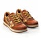 Streetwise Style Vibrant 3d Mock Up Of Patchwork Brown Shoes