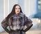 Strelnikova_Svetlana. Woman fur coat and black leather gloves!