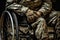 Strength in Adversity Soldier in Wheelchair Wearing Uniform - Generative AI