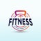 Strength and Conditioning coach Fitness logo design. Dumbbell icon Vector logo design template idea
