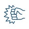Strength Fist Punch Icon Vector. Outline Strength Fist Punch Sign