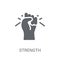 Strength icon. Trendy Strength logo concept on white background