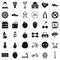 Strength icons set, simle style