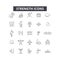 Strength line icons for web and mobile design. Editable stroke signs. Strength  outline concept illustrations