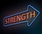 Strength neon concept.