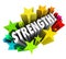 Strength Stars Word Strong Competitive Advantage