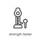 strength tester icon. Trendy modern flat linear vector strength