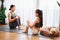 Strengthen Your Bond with Your Child through Yoga with an Asian Mother and Daughter